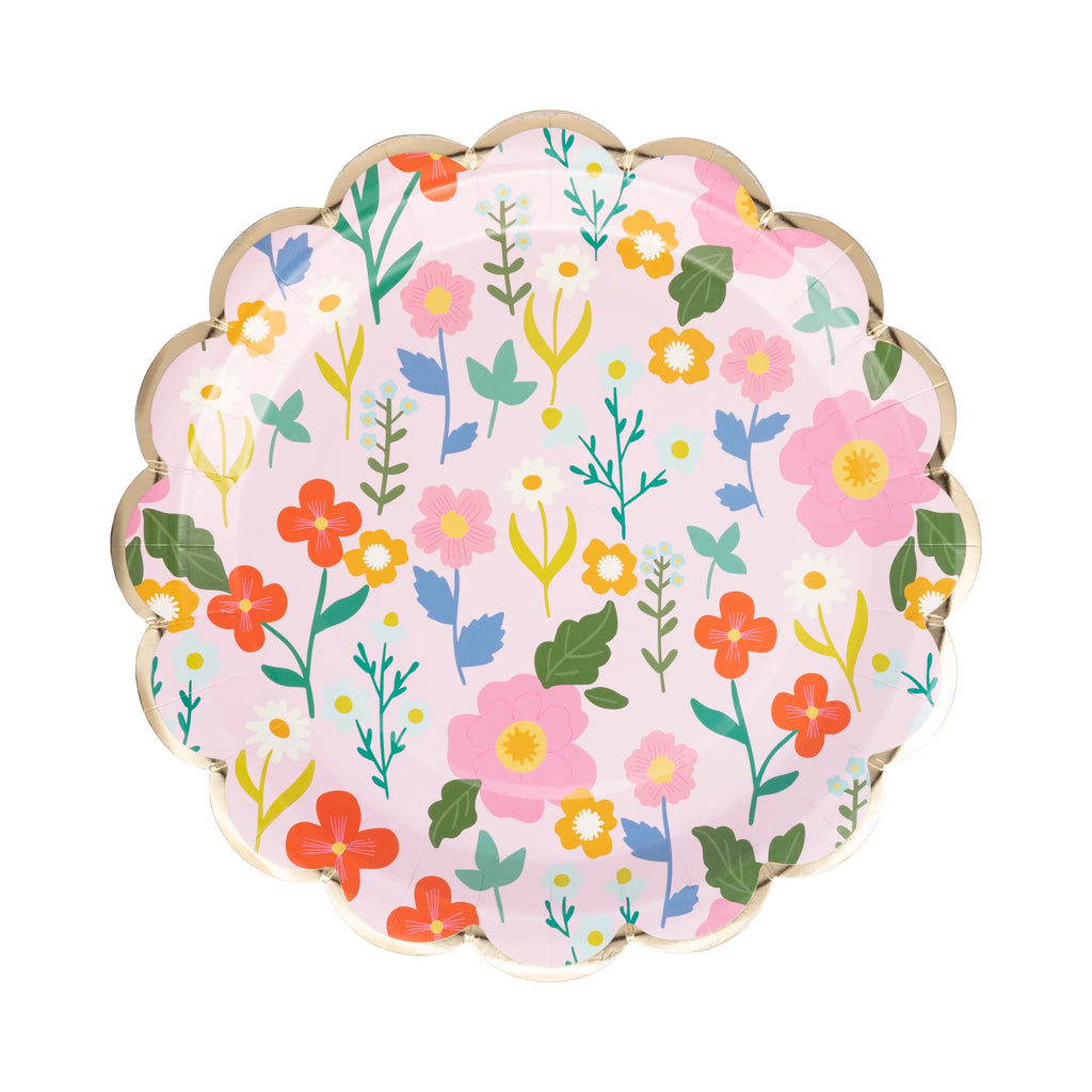 Flower Fields Paper Plates
