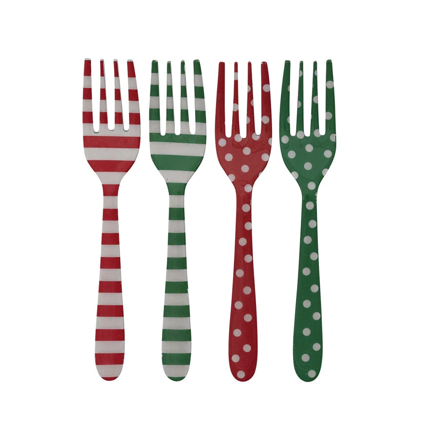 Enameled Holiday Fork