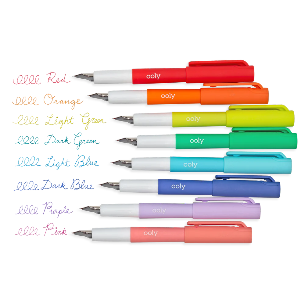 Color Write Fountain Pens - Set of 8