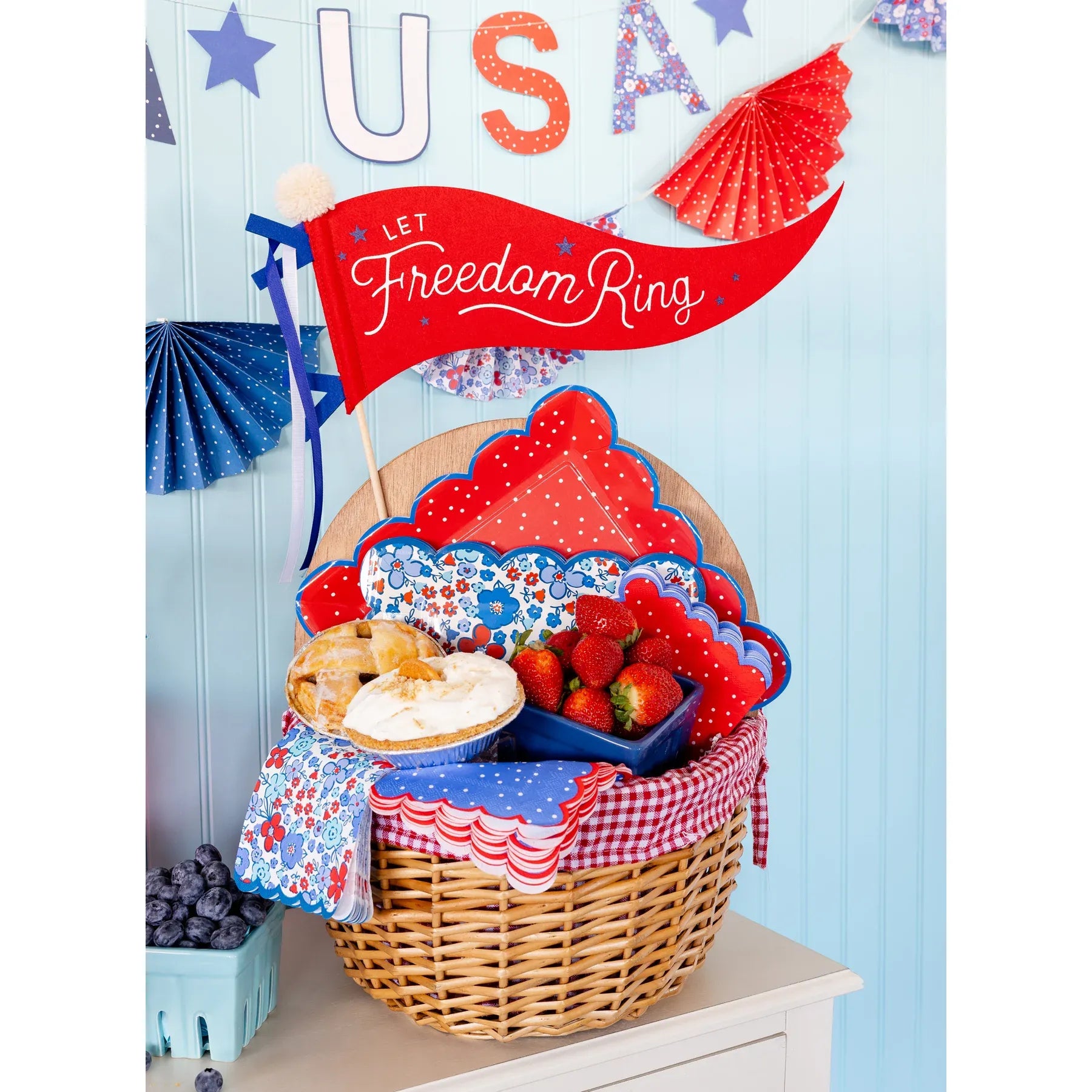 Let Freedom Ring Felt Pennant Banner
