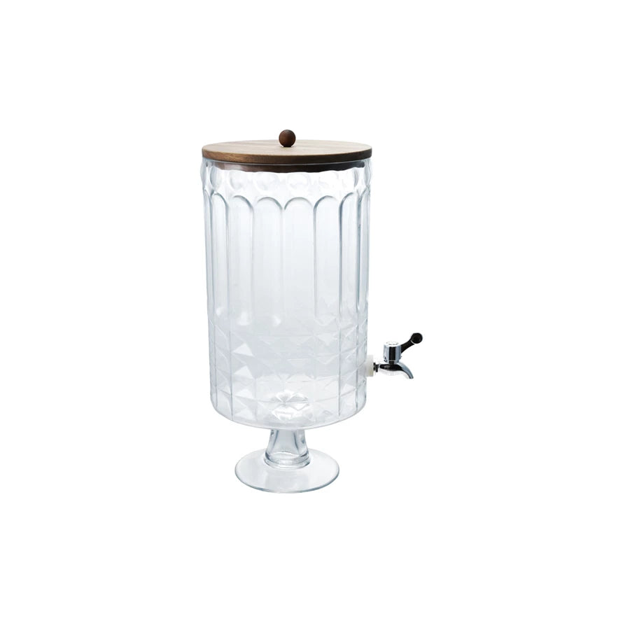 Glass Footed Beverage Dispenser
