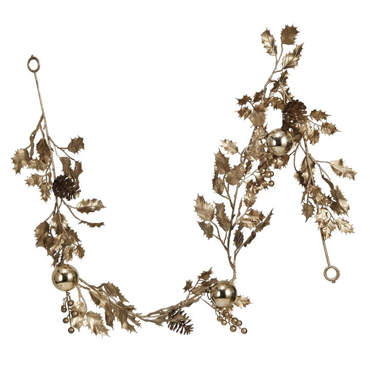 Gold Holly Garland