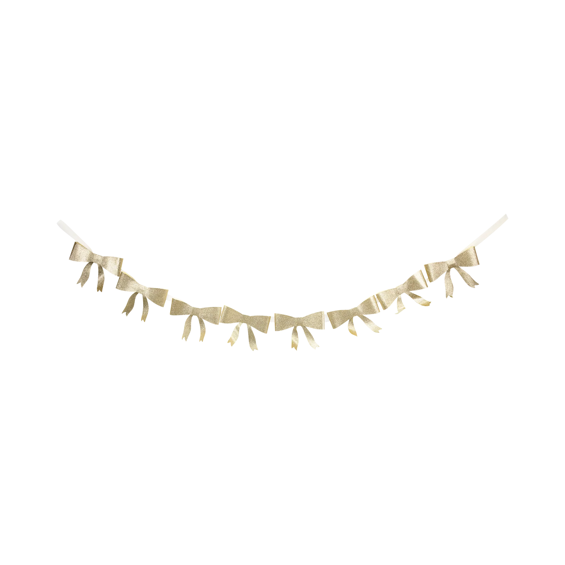 Gold Glitter Bow Banner