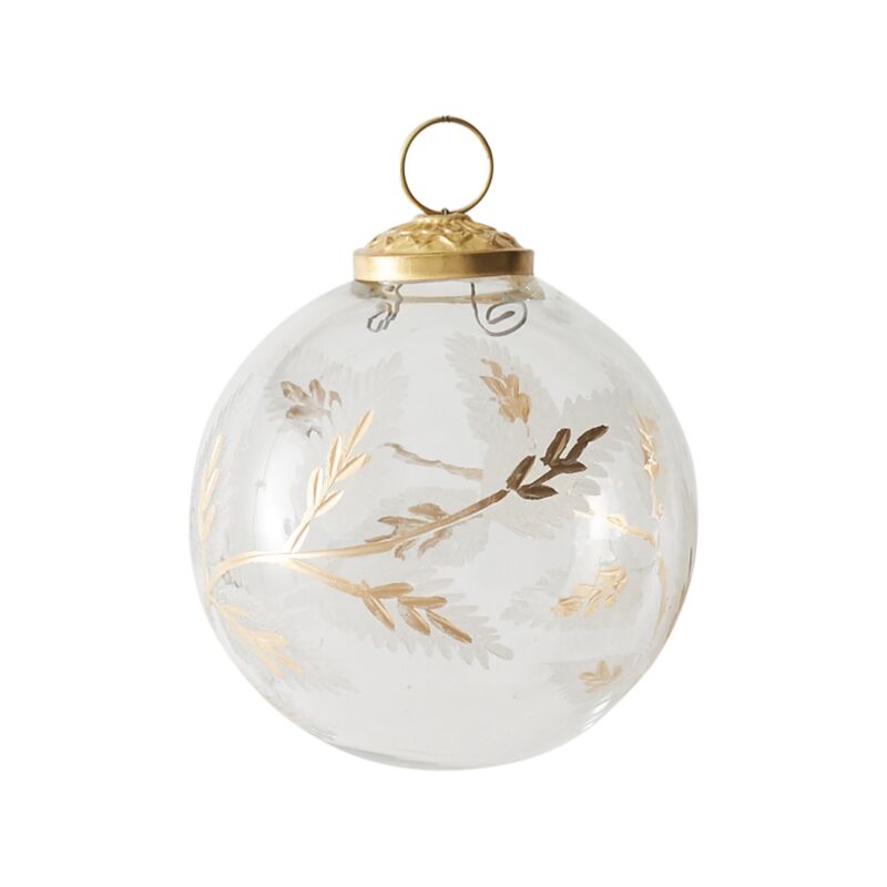 Gold Leaf Ornament 4"