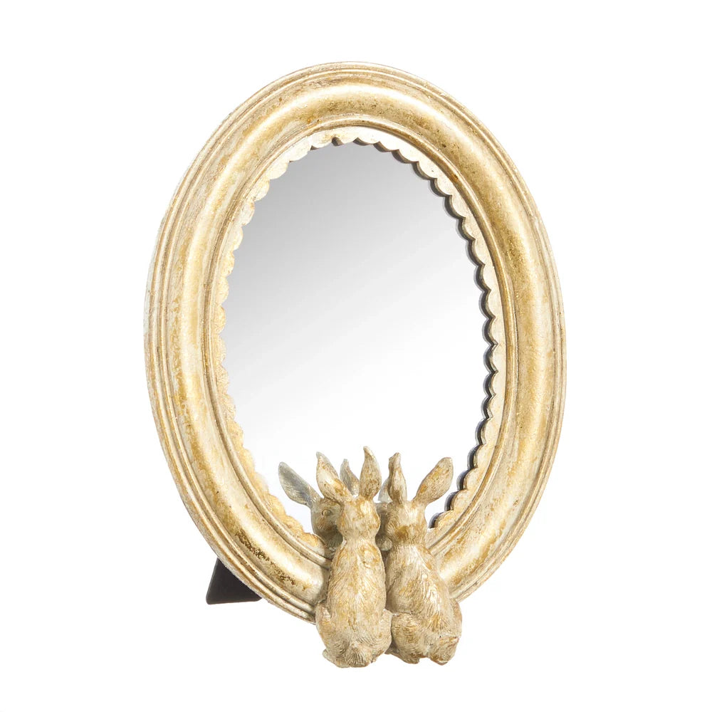 Gold Rabbits Mirror