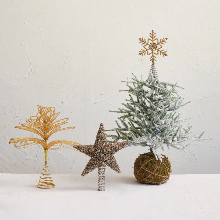 Gold Beaded Tree Topper