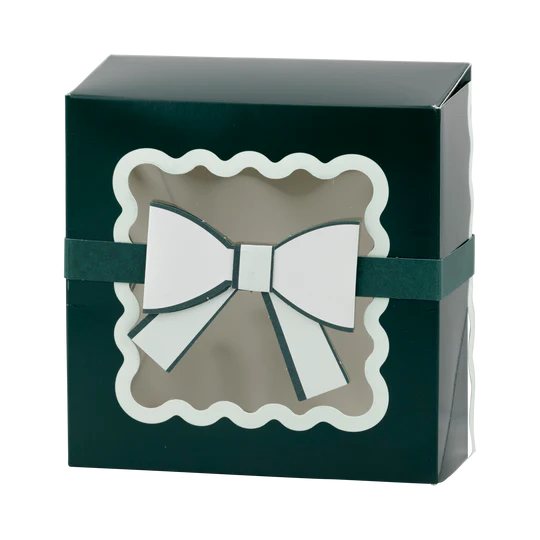 Green Bow Ric Rac Cookie Boxes