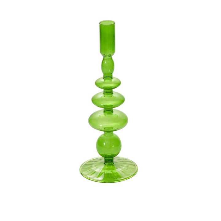 Green Glass Candlestick