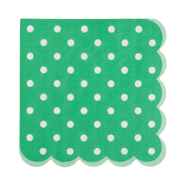 Green Polka Dot Napkins