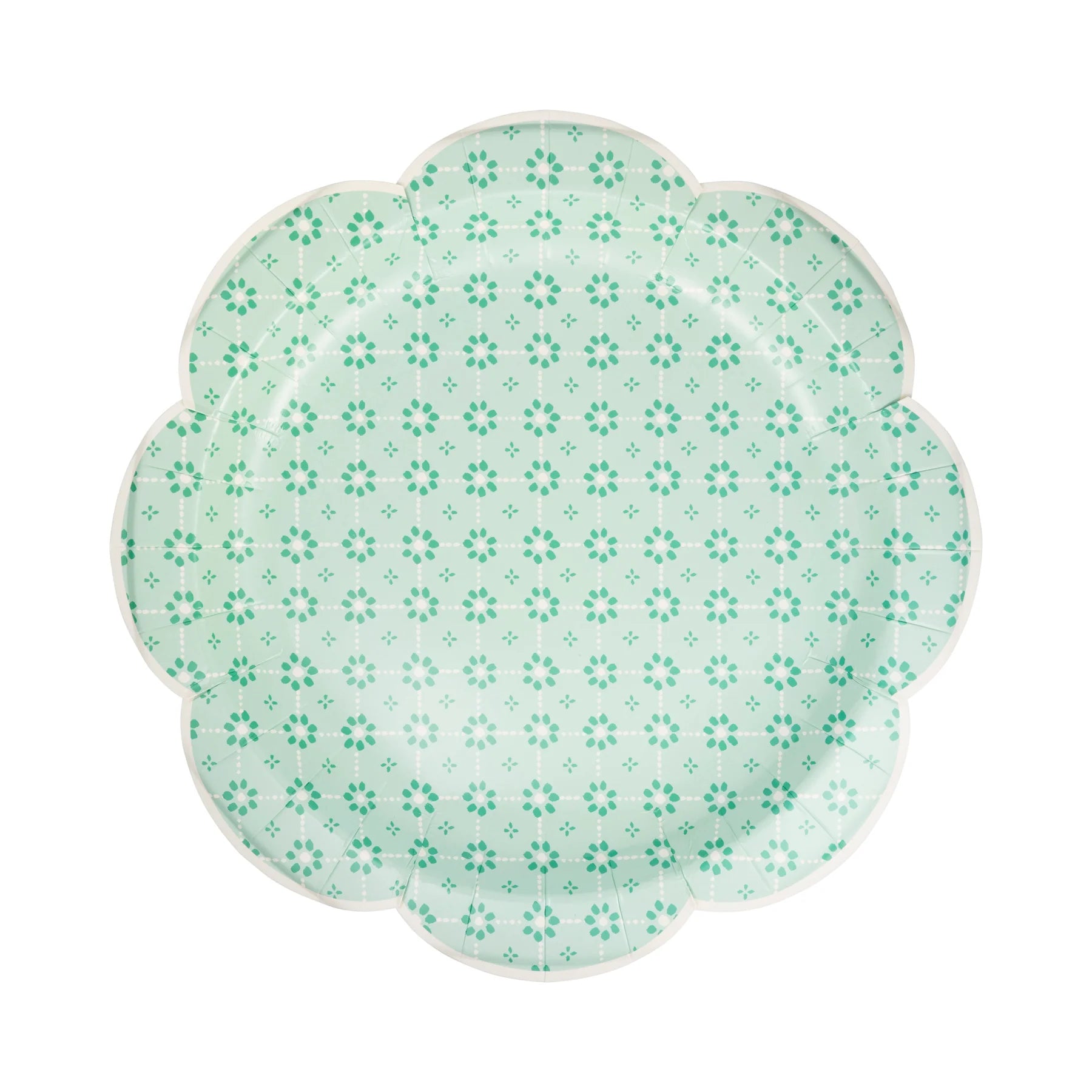 Green Wicker Paper Plates