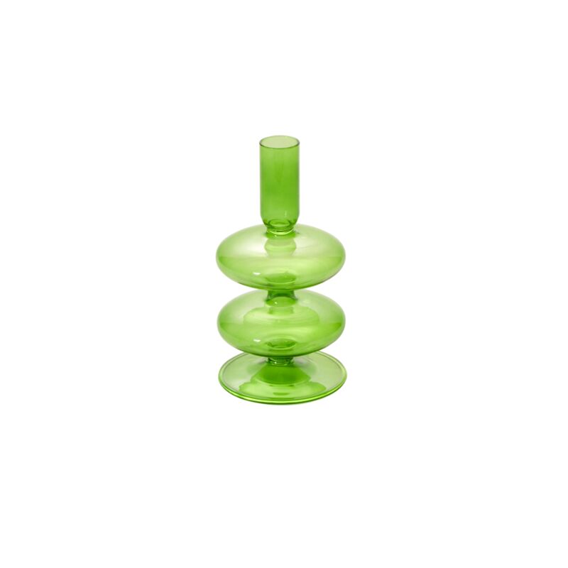 Green Glass Candlestick