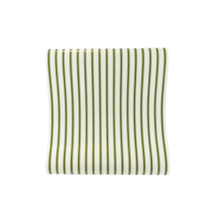 Green Ticking Table Runner