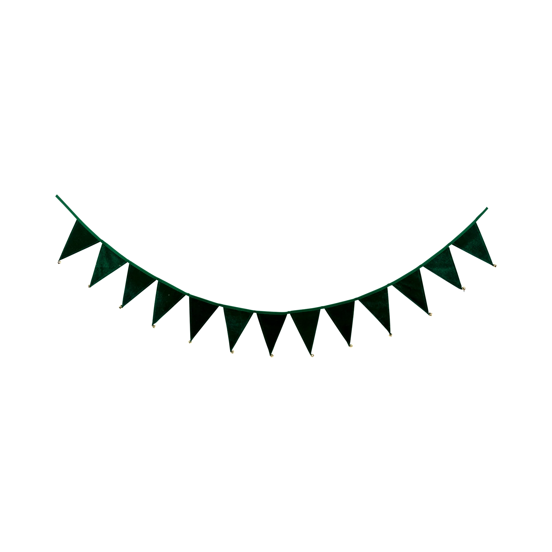 Green Velvet Pennant Banner