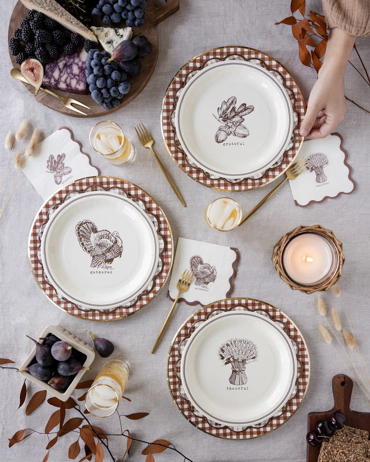 Harvest Icon Paper Plate Set