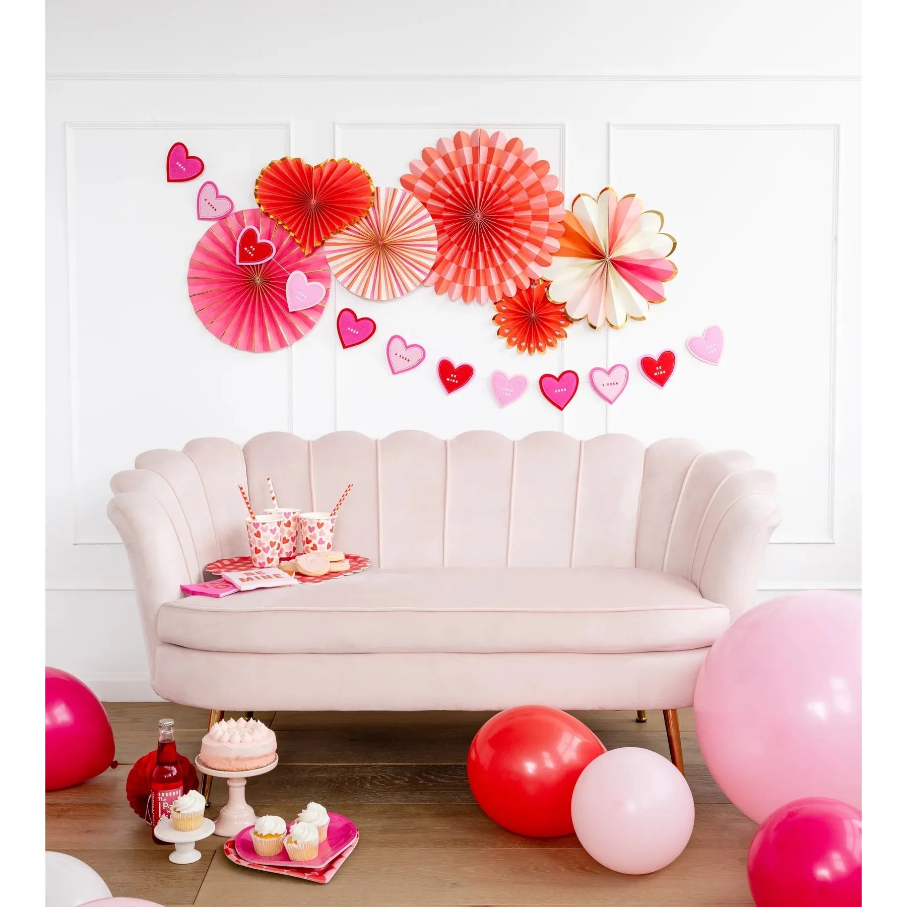 Heart You Paper Fan Set
