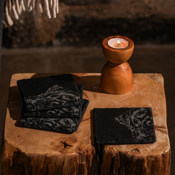 Slate Coaster Set - Labrador