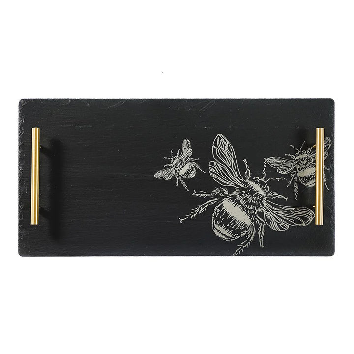 Large Slate Serving Tray - Bee