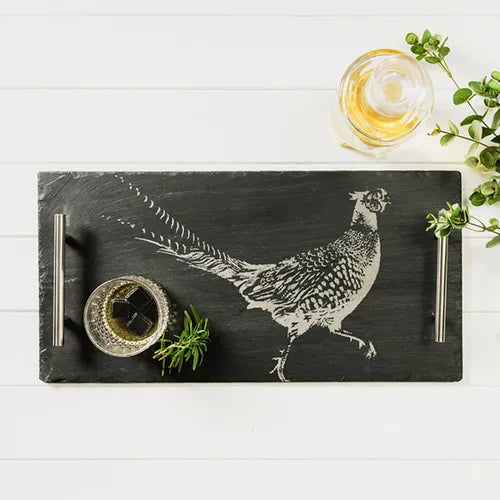 Large Slate Serving Tray - Pheasant