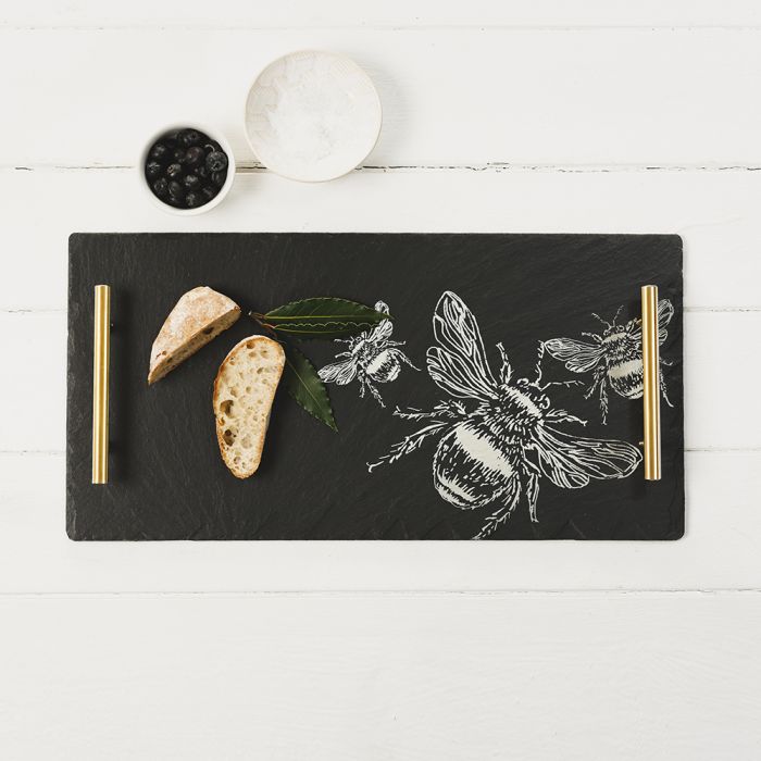 Large Slate Serving Tray - Bee
