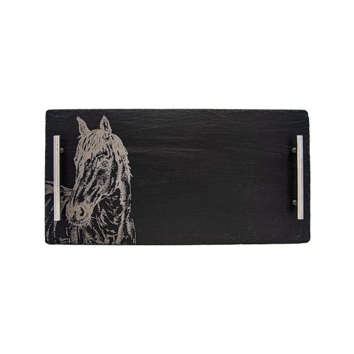 Large Slate Serving Tray - Horse