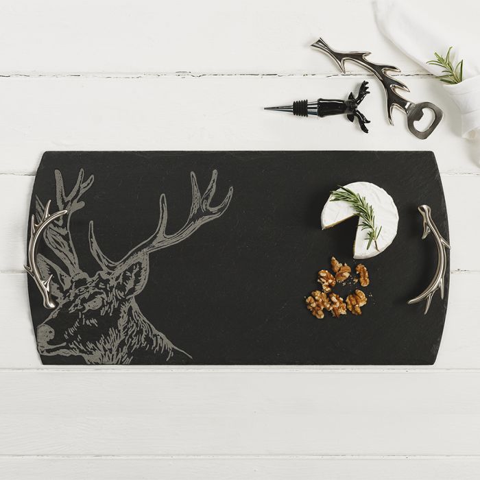 Large Slate Serving Tray - Stag