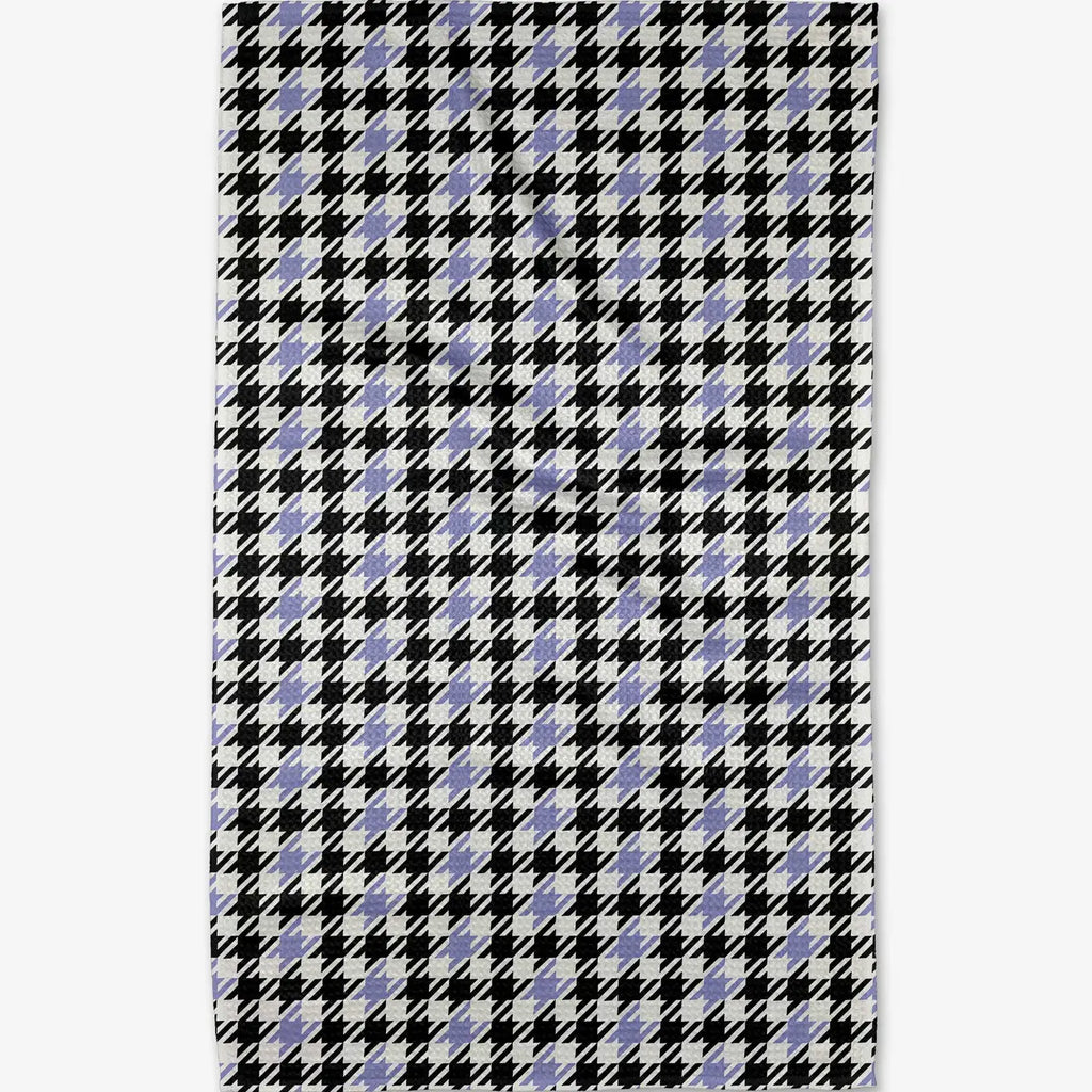 Lilac Houndstooth Tea Towel