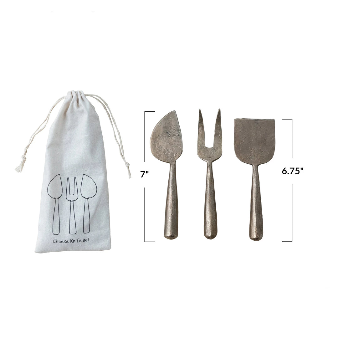 Metal Cheese Servers (Set of 3)