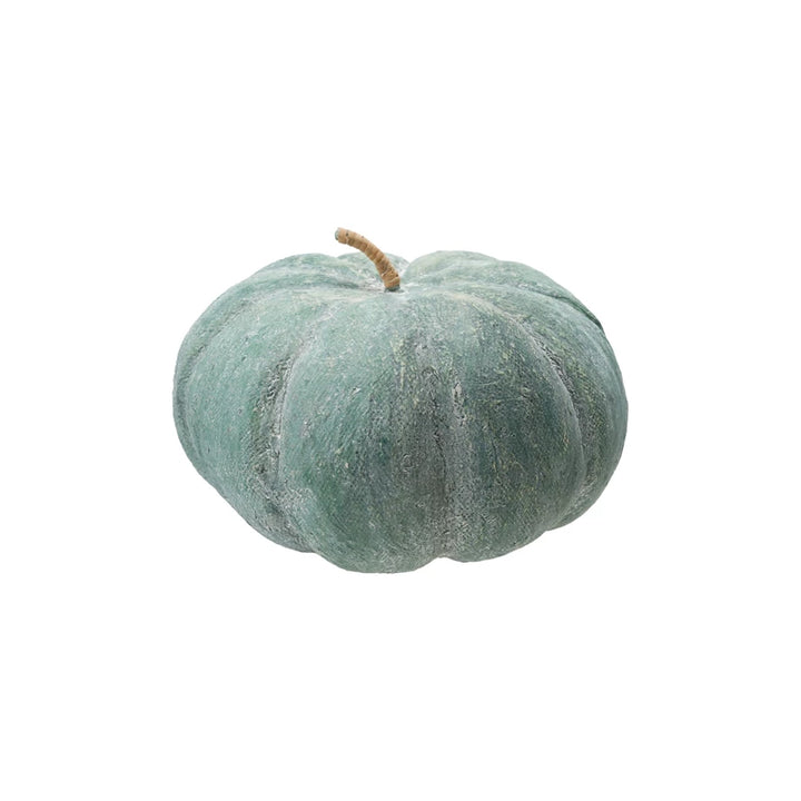 Metal & Paper Mache Green Pumpkin