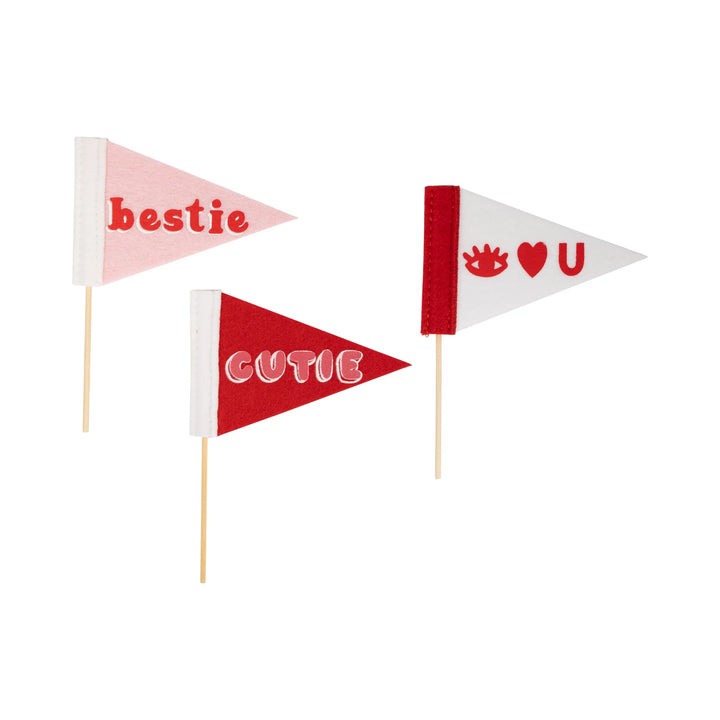 Mini Felt Valentines Pennants