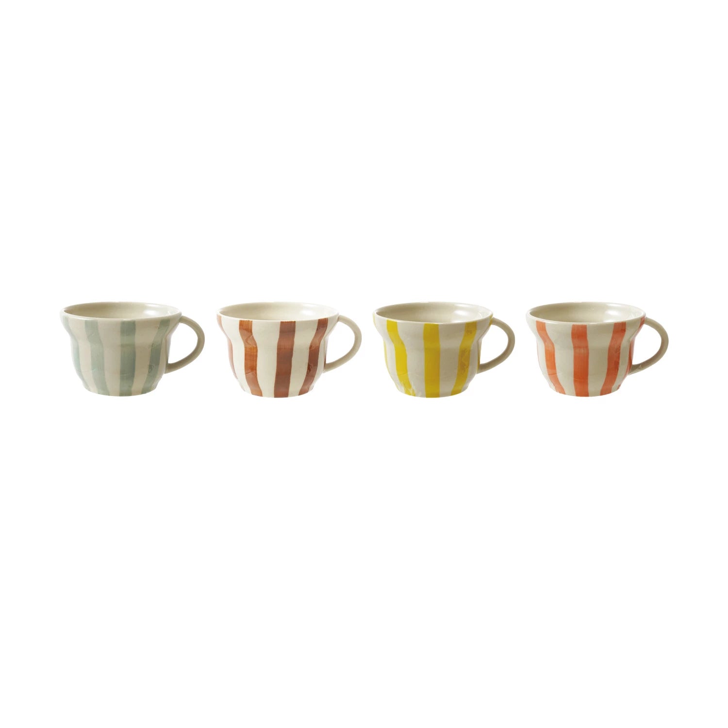Hand-Painted Striped Mug
