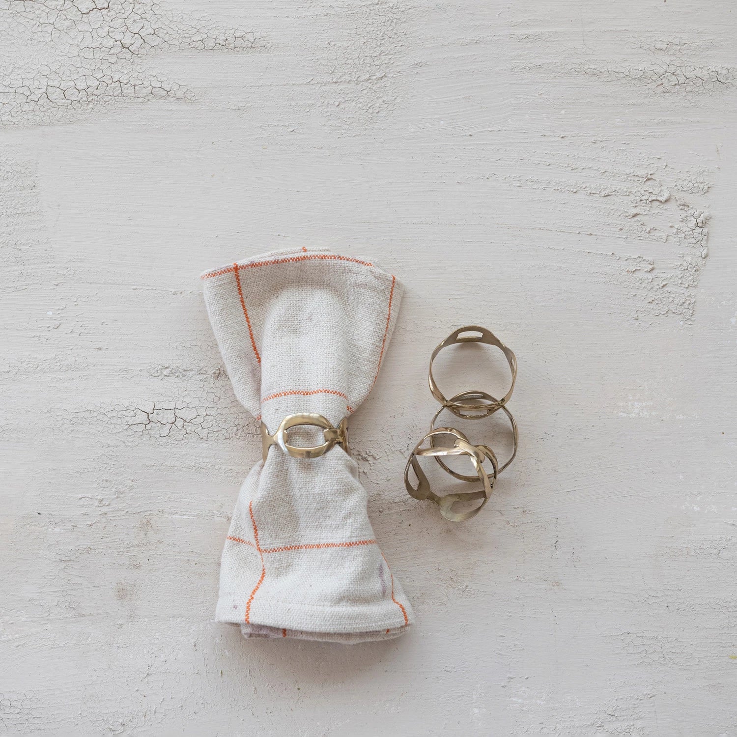 Brass Napkin Ring Set