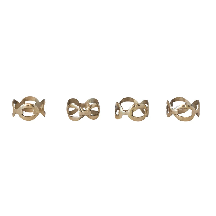 Brass Napkin Ring Set