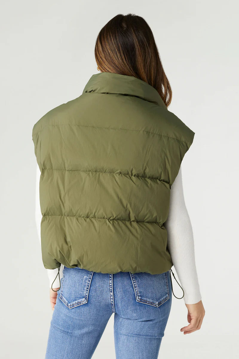 Jana Chunky Down Vest - Olive