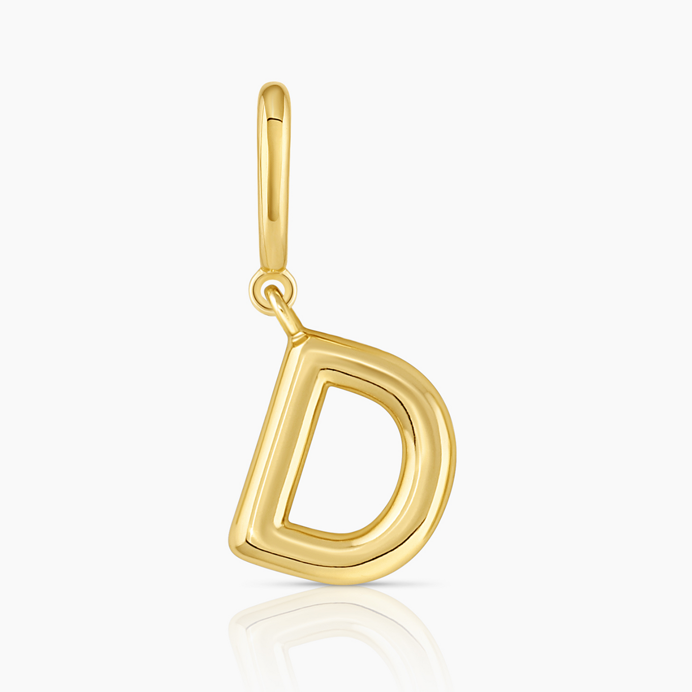 classic D alphabet gold-plated charm