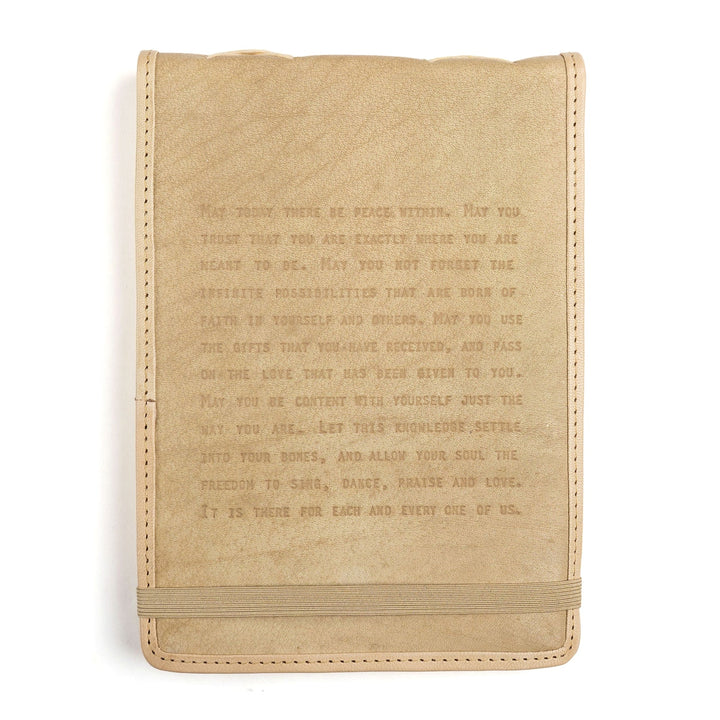 Large Peace Leather Journal - Honey