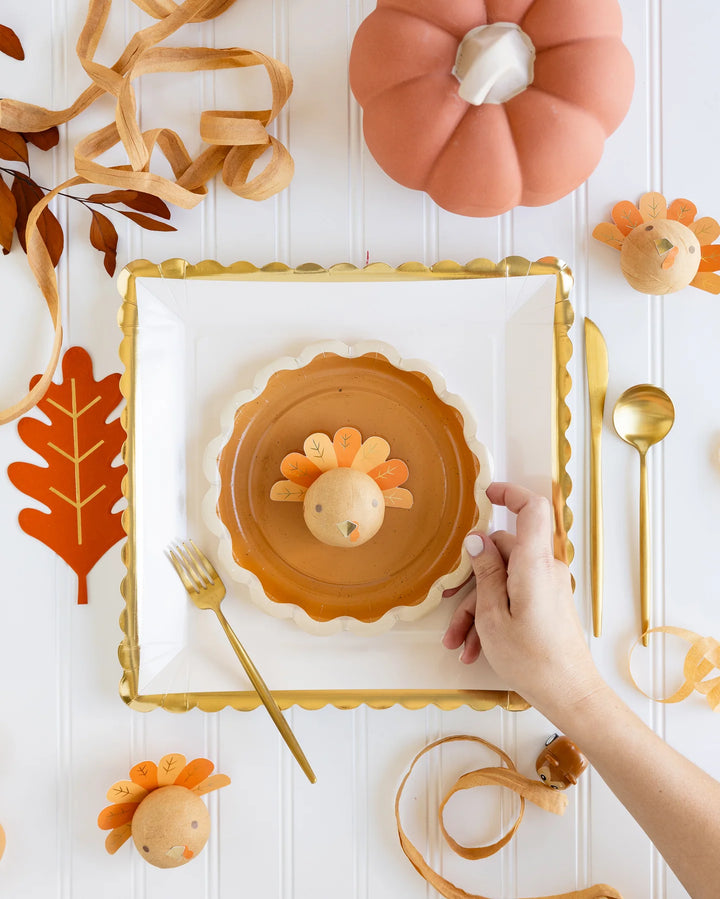 Pumpkin Pie Dessert Paper Plates