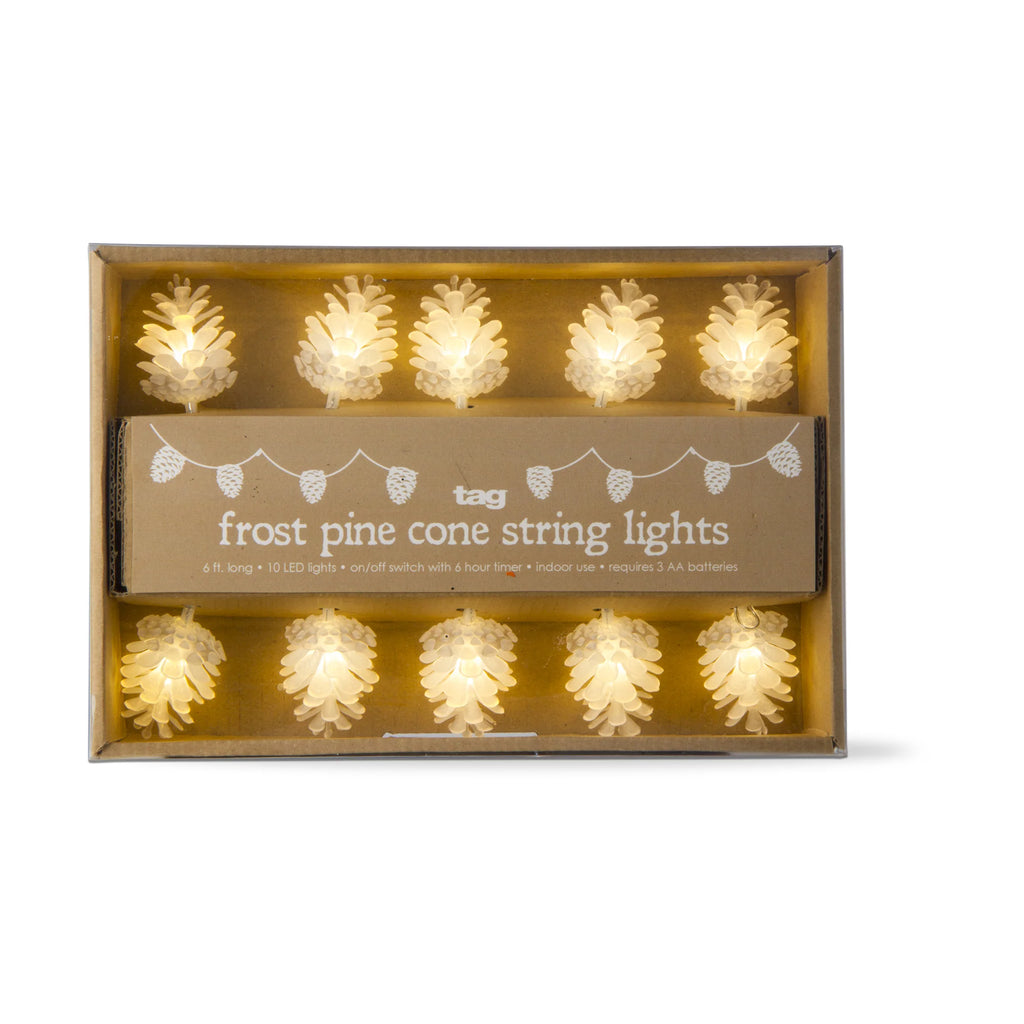 Frost Pinecone String Light Set