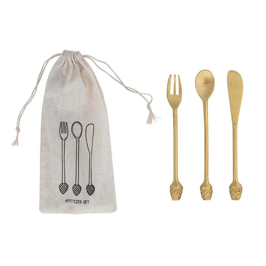 Pinecone Appetizer Utensil Set