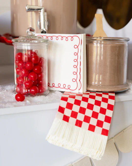 Pink and Red Checked Napkins