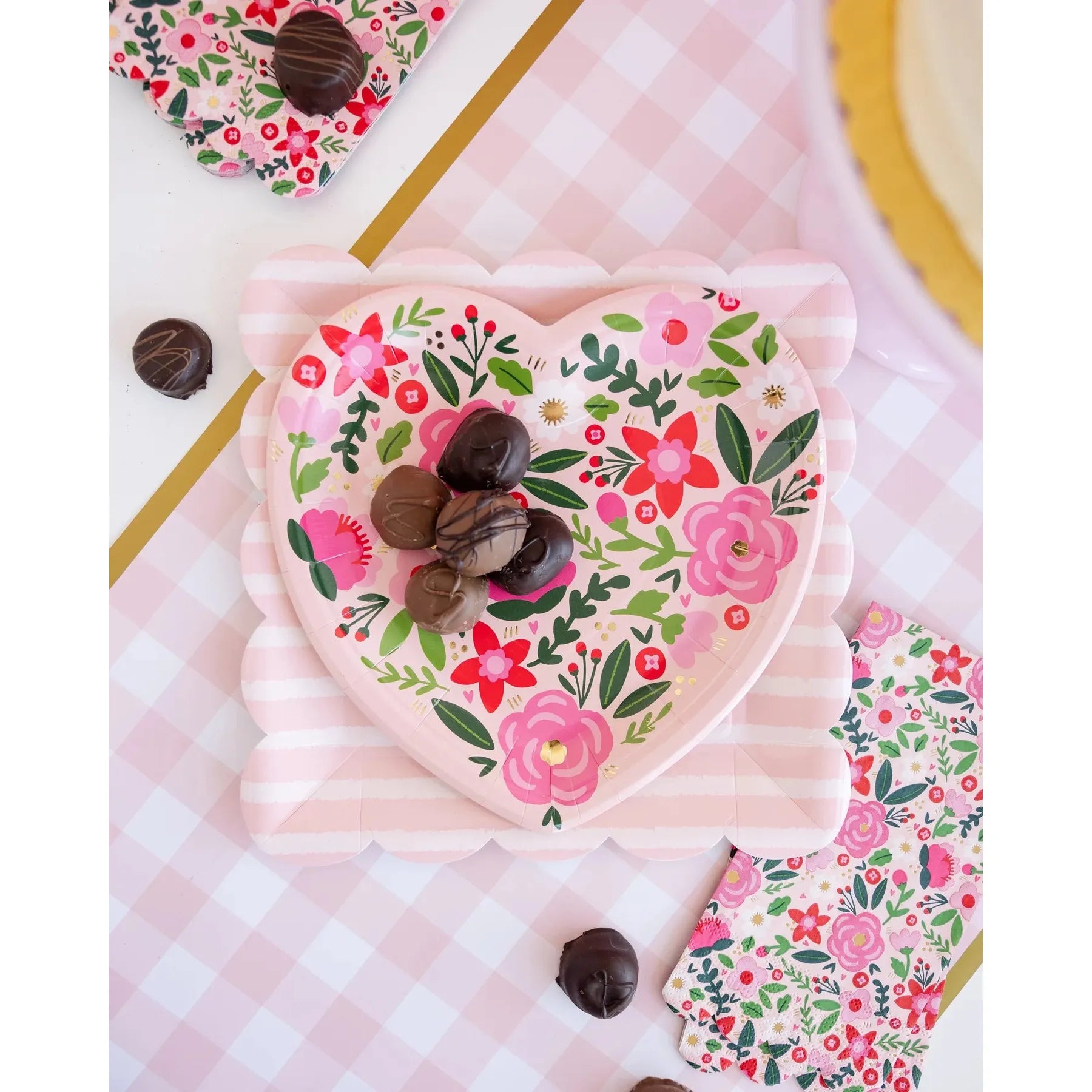 Pink Striped Plate