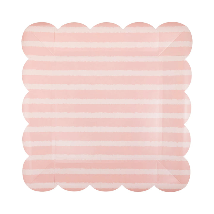 Pink Striped Plate