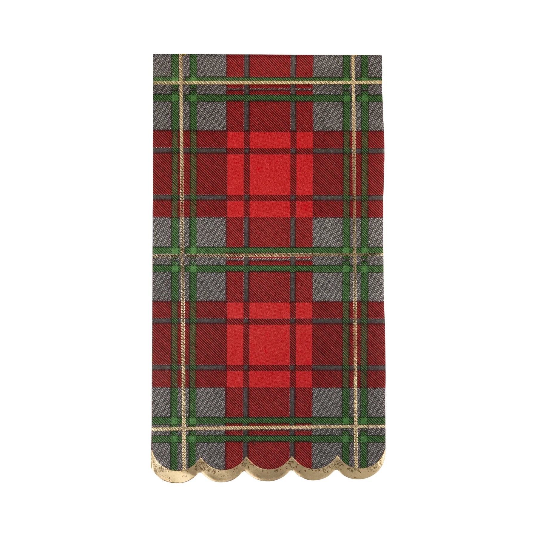 Red Christmas Plaid Dinner Napkin