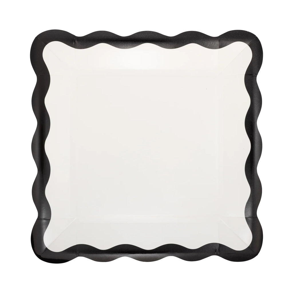 Cream and Black Ric Rac Plate