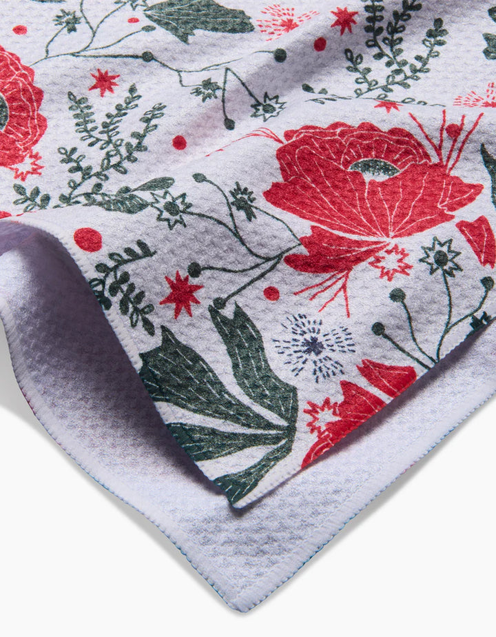 Poinsettia Bramble Tea Towel