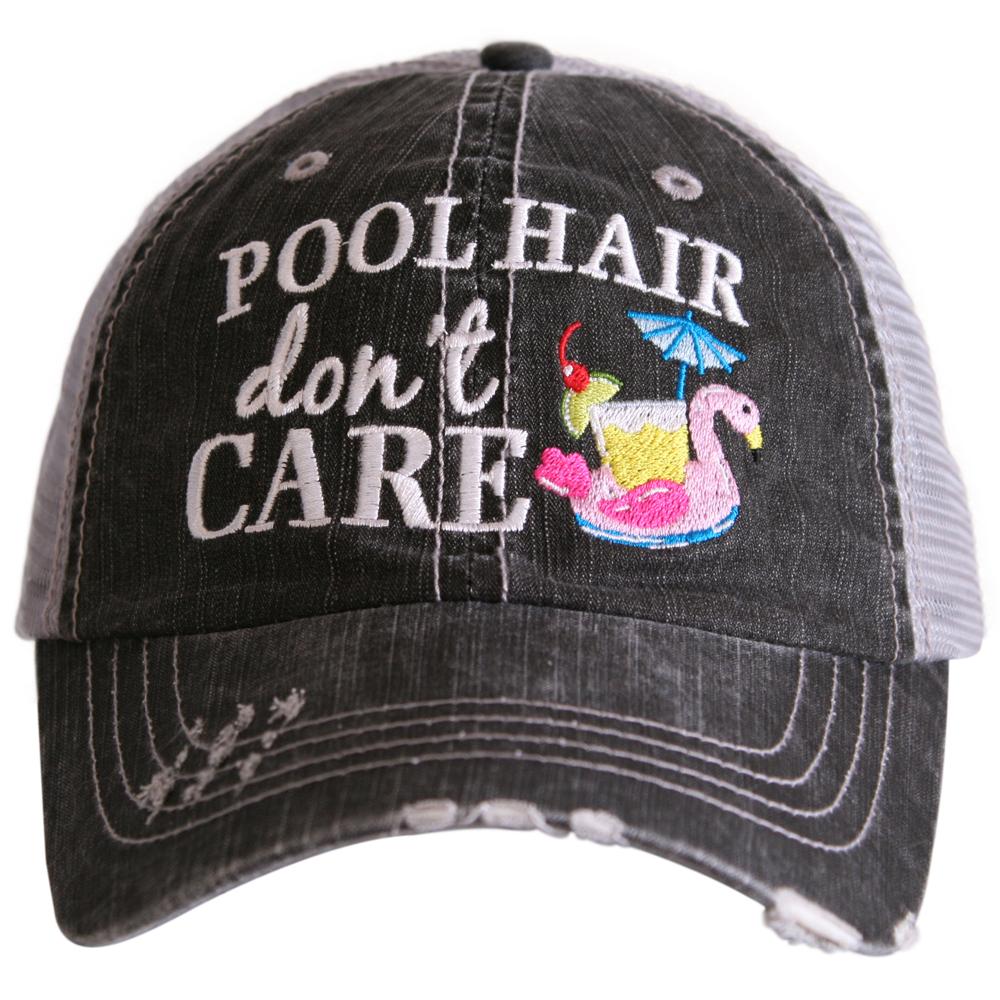 Pool Hair Trucker Hat Black