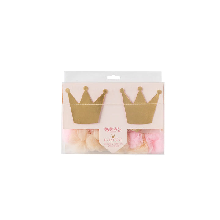 Princess Crowns Tulle Banner Set