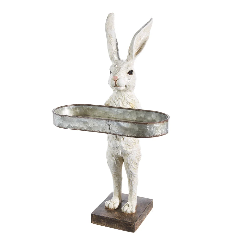 White Rabbit with Silver Tray