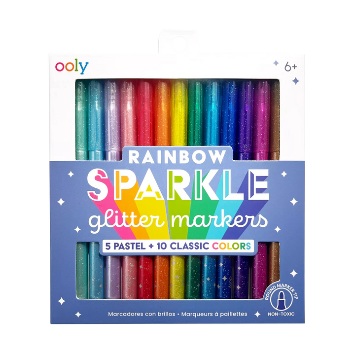 Rainbow Sparkle Glitter Markers