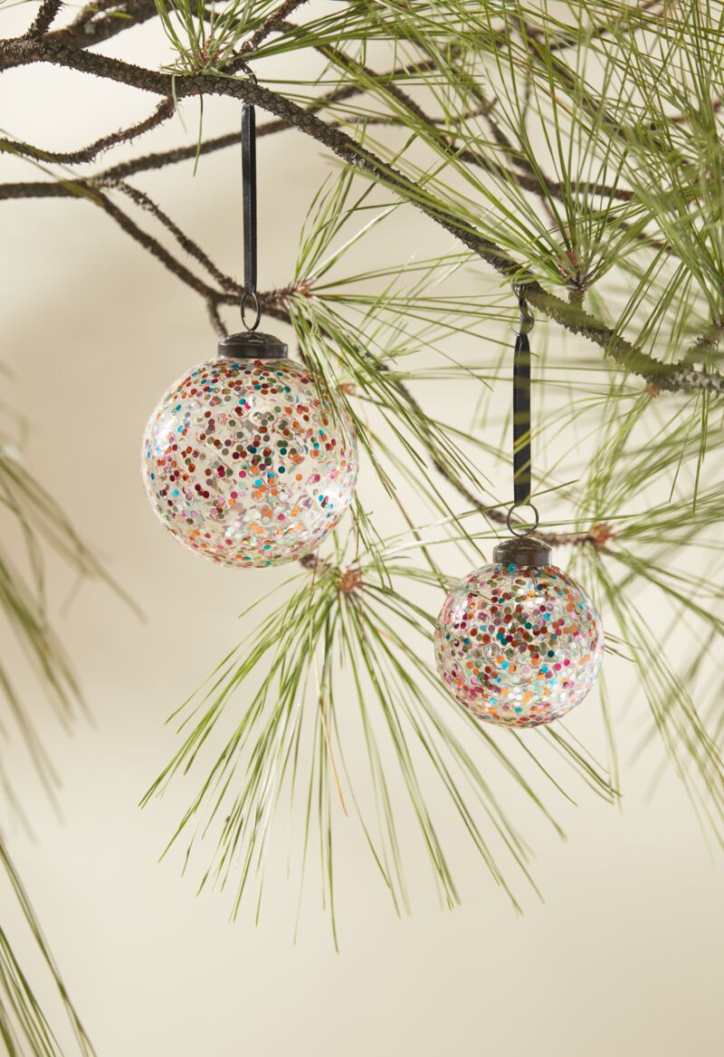 Rainbow Glitter Ornament