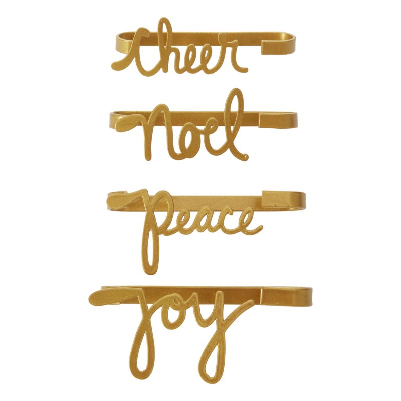 Gold Holiday Napkin Holder